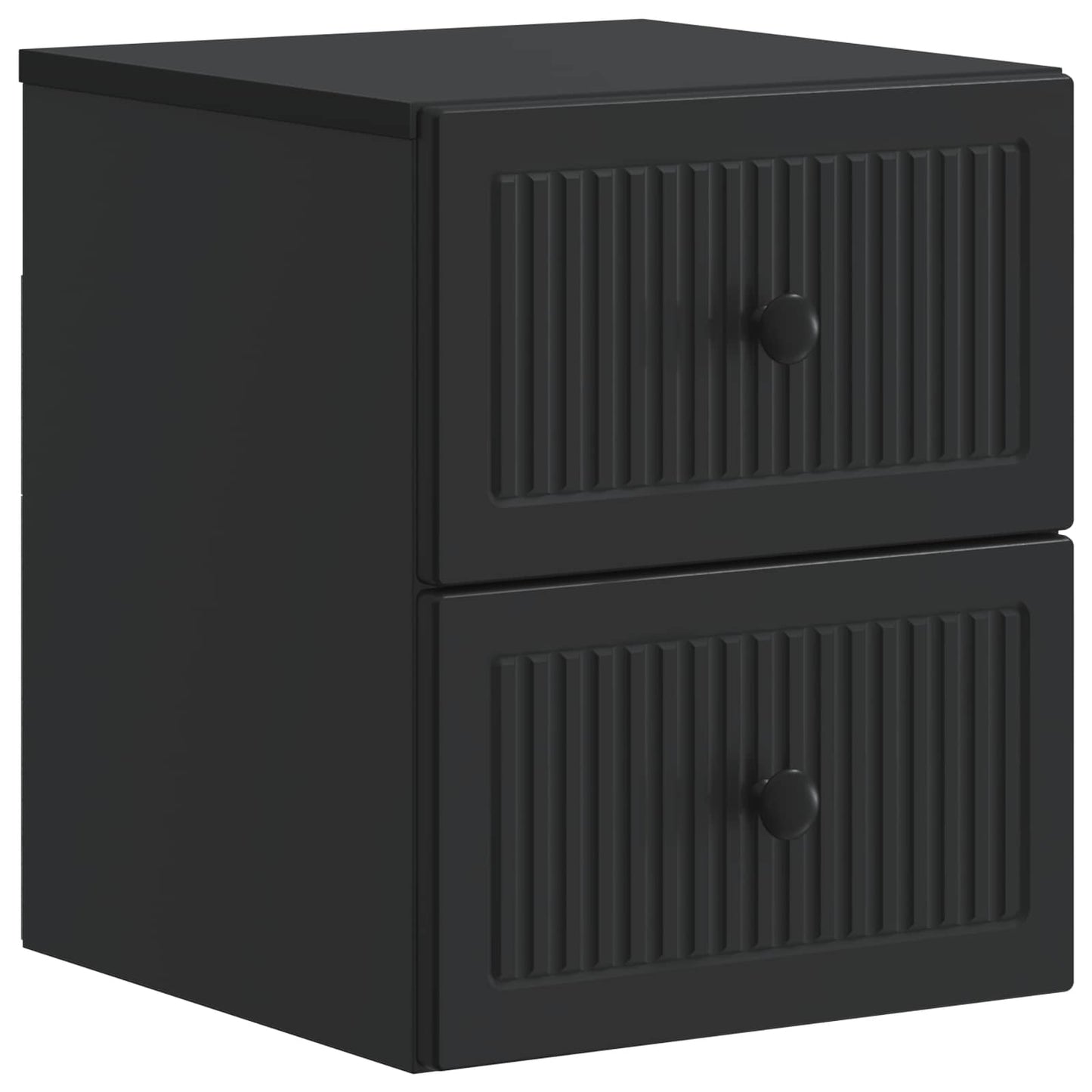 Wall-Mounted Bedside Cabinet Black 33 x 34.5 x 40 cm