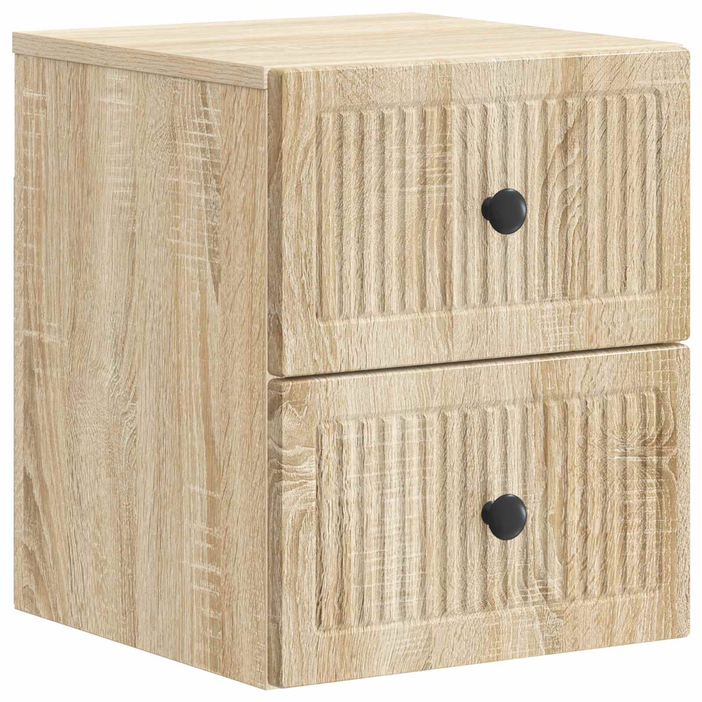 Wall-Mounted Bedside Cabinet Sonoma Oak 33 x 34.5 x 40 cm