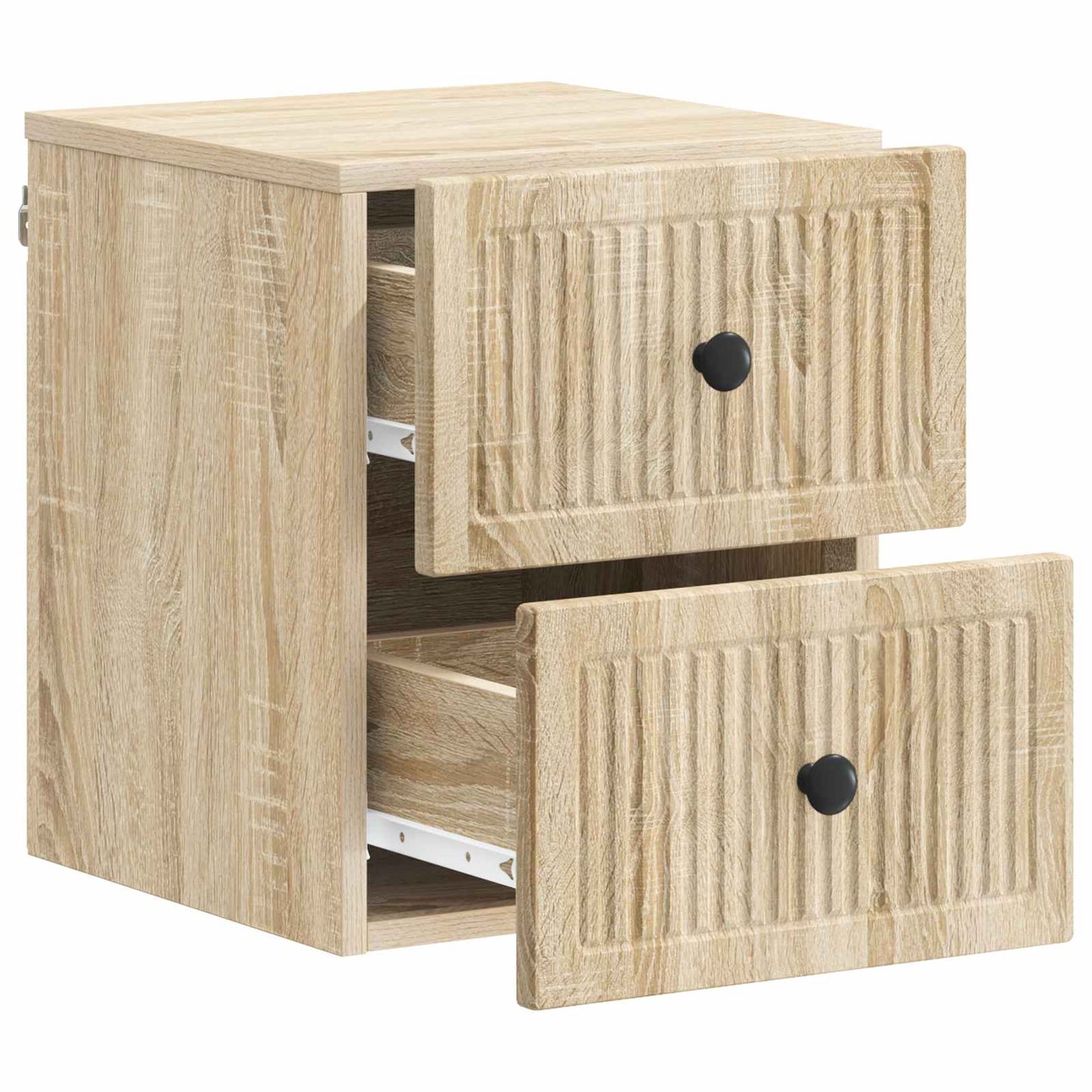 Wall-Mounted Bedside Cabinet Sonoma Oak 33 x 34.5 x 40 cm