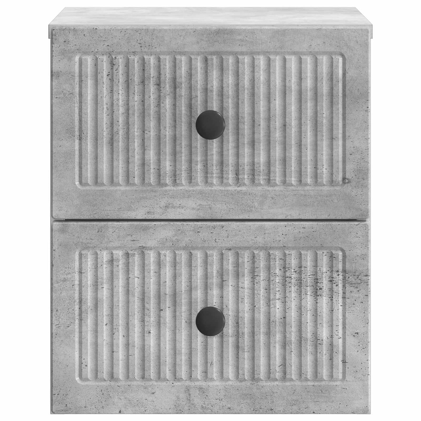 Wall-Mounted Bedside Cabinet with Drawer 2 pcs Concrete Grey