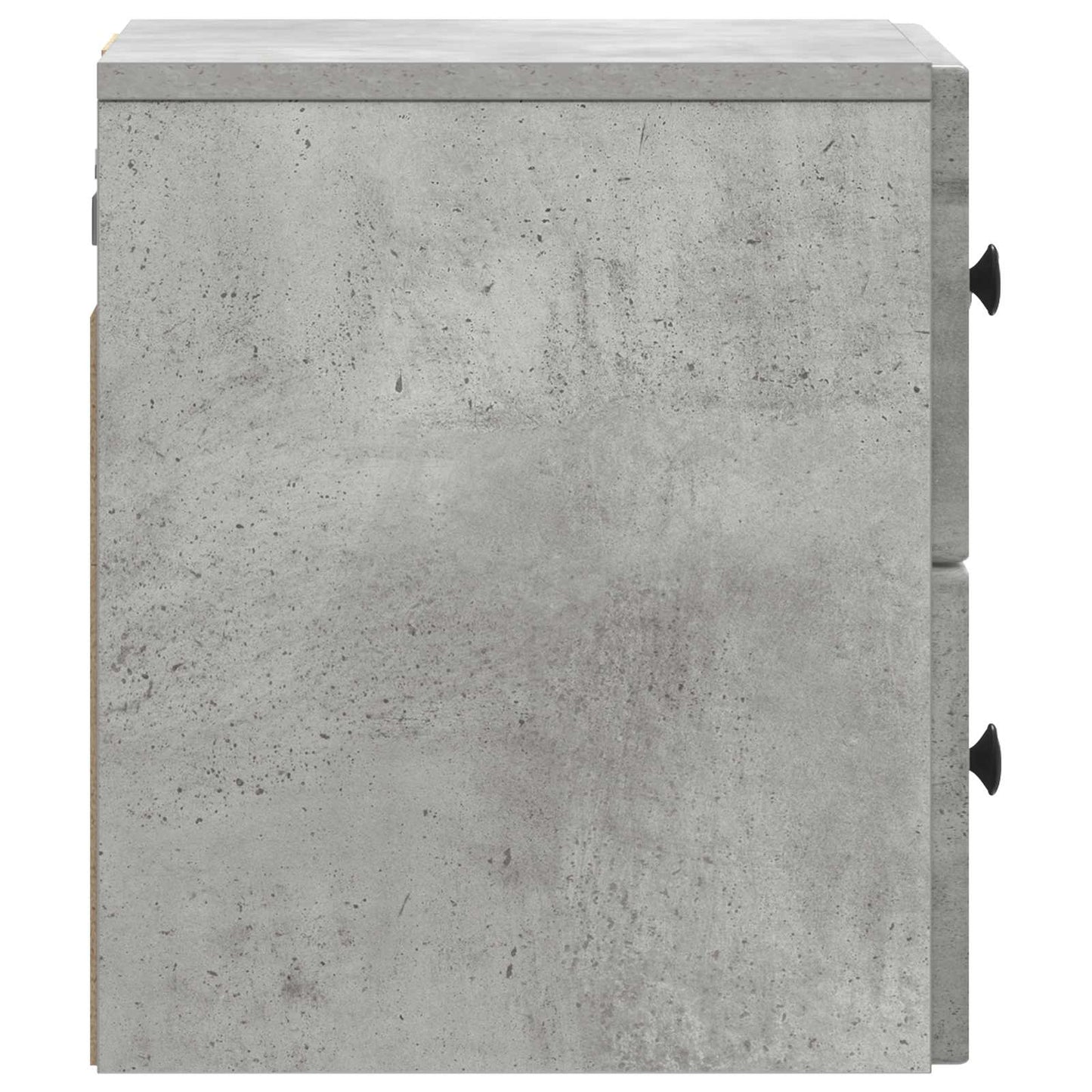 Wall-Mounted Bedside Cabinet with Drawer 2 pcs Concrete Grey