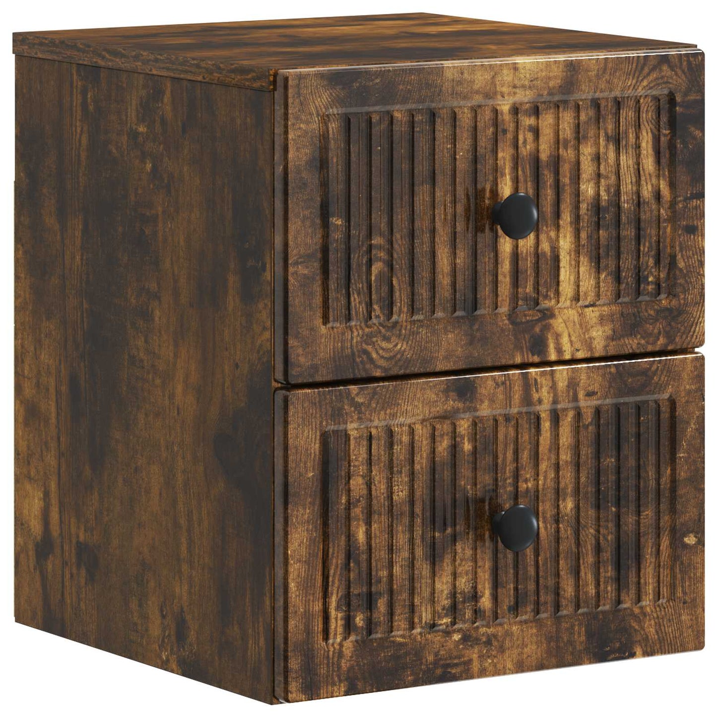 Wall-Mounted Bedside Cabinet Smoked Oak 33 x 34.5 x 40 cm
