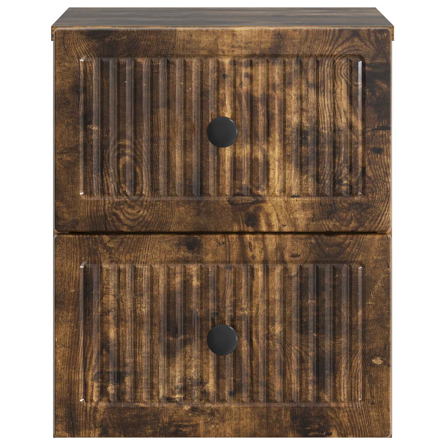 Wall-Mounted Bedside Cabinet Smoked Oak 33 x 34.5 x 40 cm