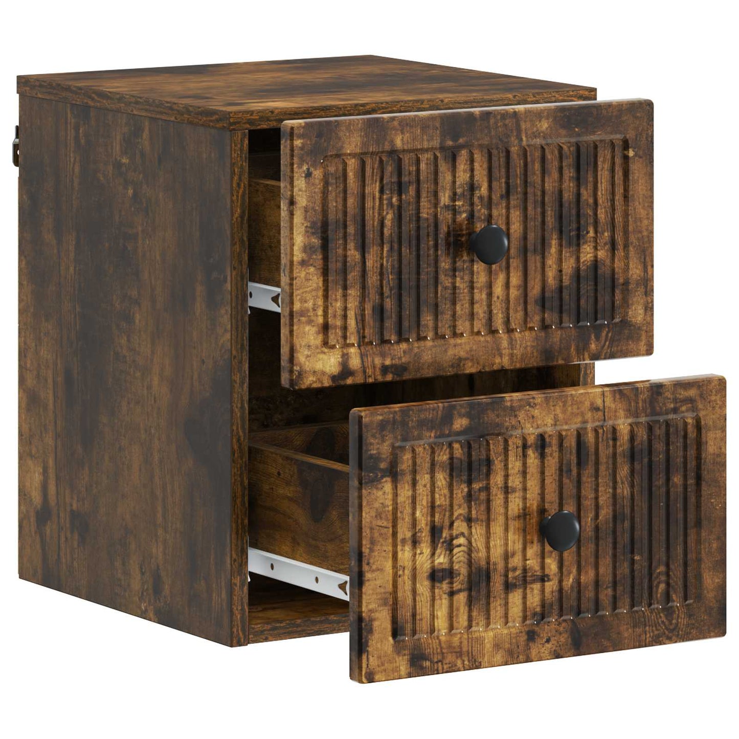 Wall-Mounted Bedside Cabinet 2 pcs Smoked Oak 33 x 34.5 x 40 cm
