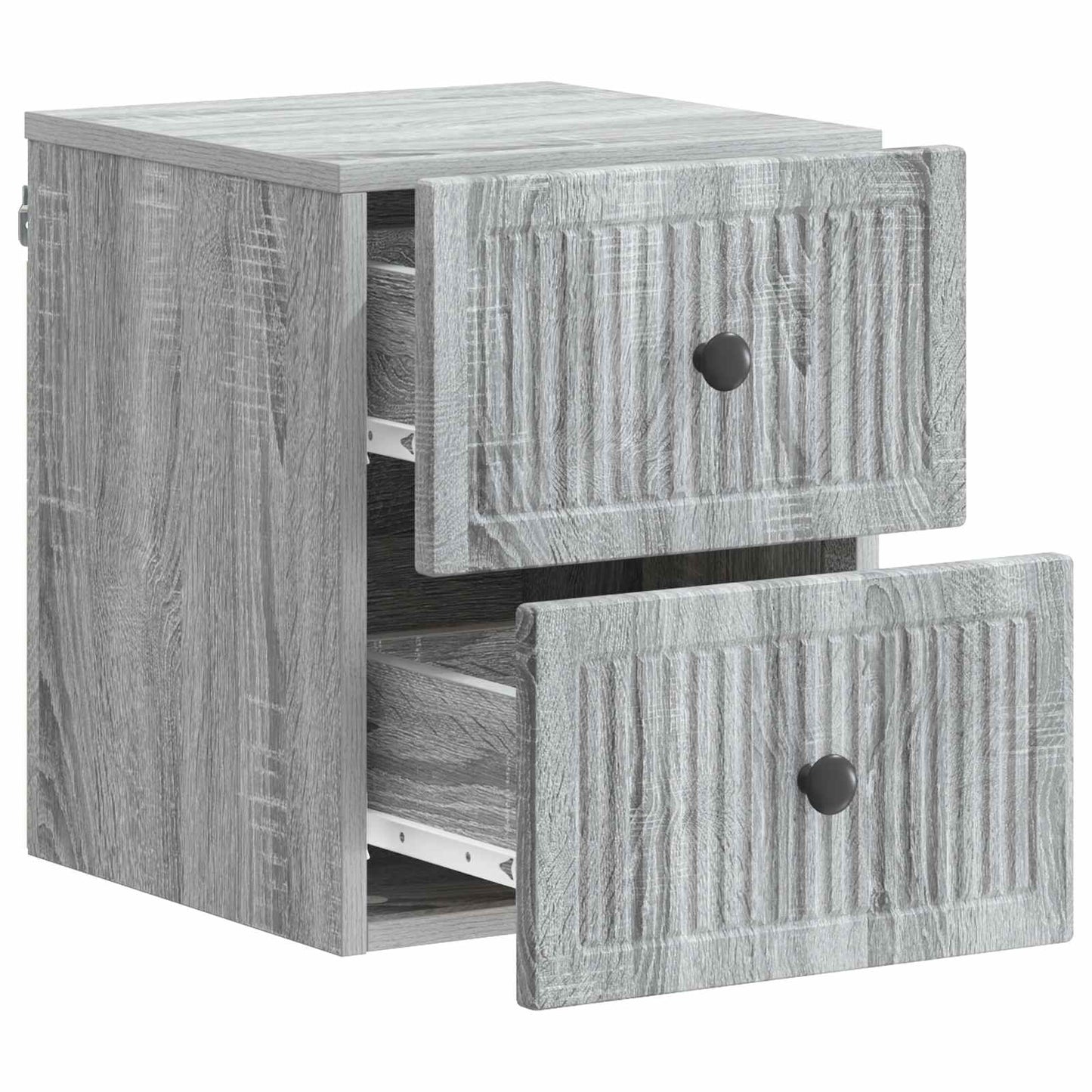 Wall-Mounted Bedside Cabinet Grey Sonoma 33 x 34.5 x 40 cm