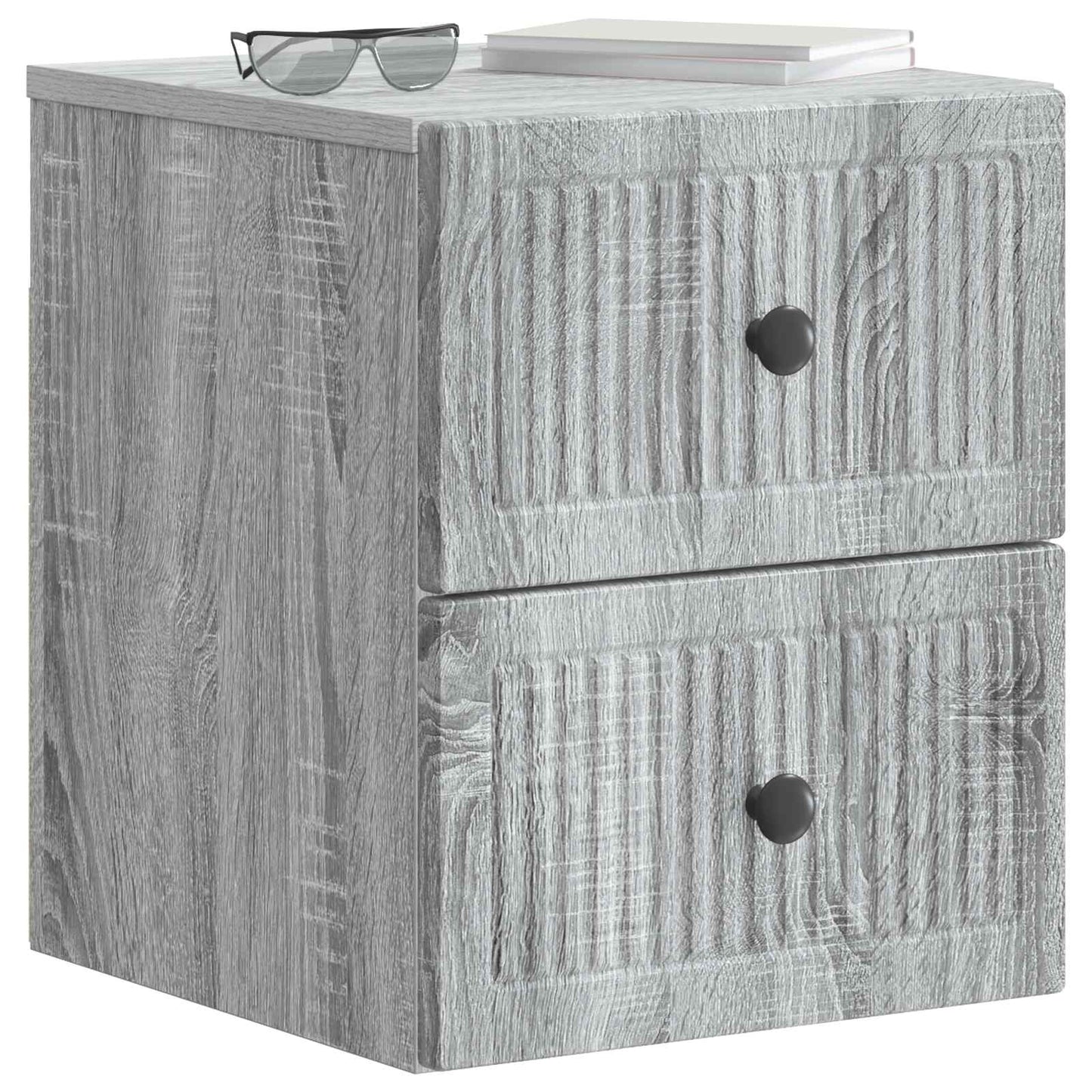 Wall-Mounted Bedside Cabinet Grey Sonoma 33 x 34.5 x 40 cm