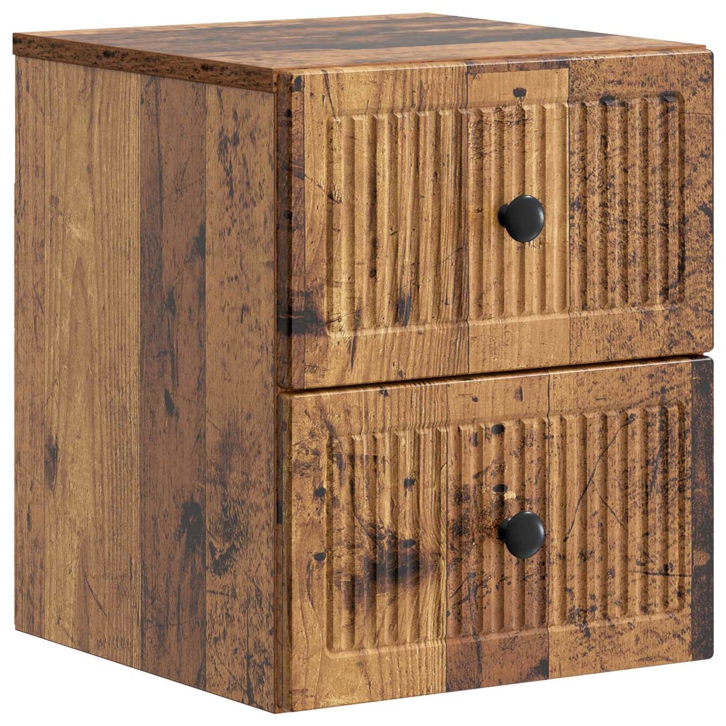 Wall-Mounted Bedside Cabinet 2 pcs Old Wood 33 x 34.5 x 40 cm
