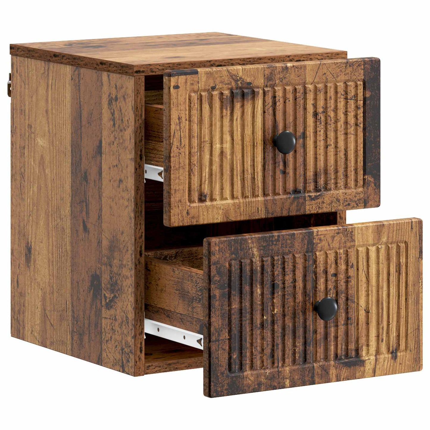 Wall-Mounted Bedside Cabinet 2 pcs Old Wood 33 x 34.5 x 40 cm