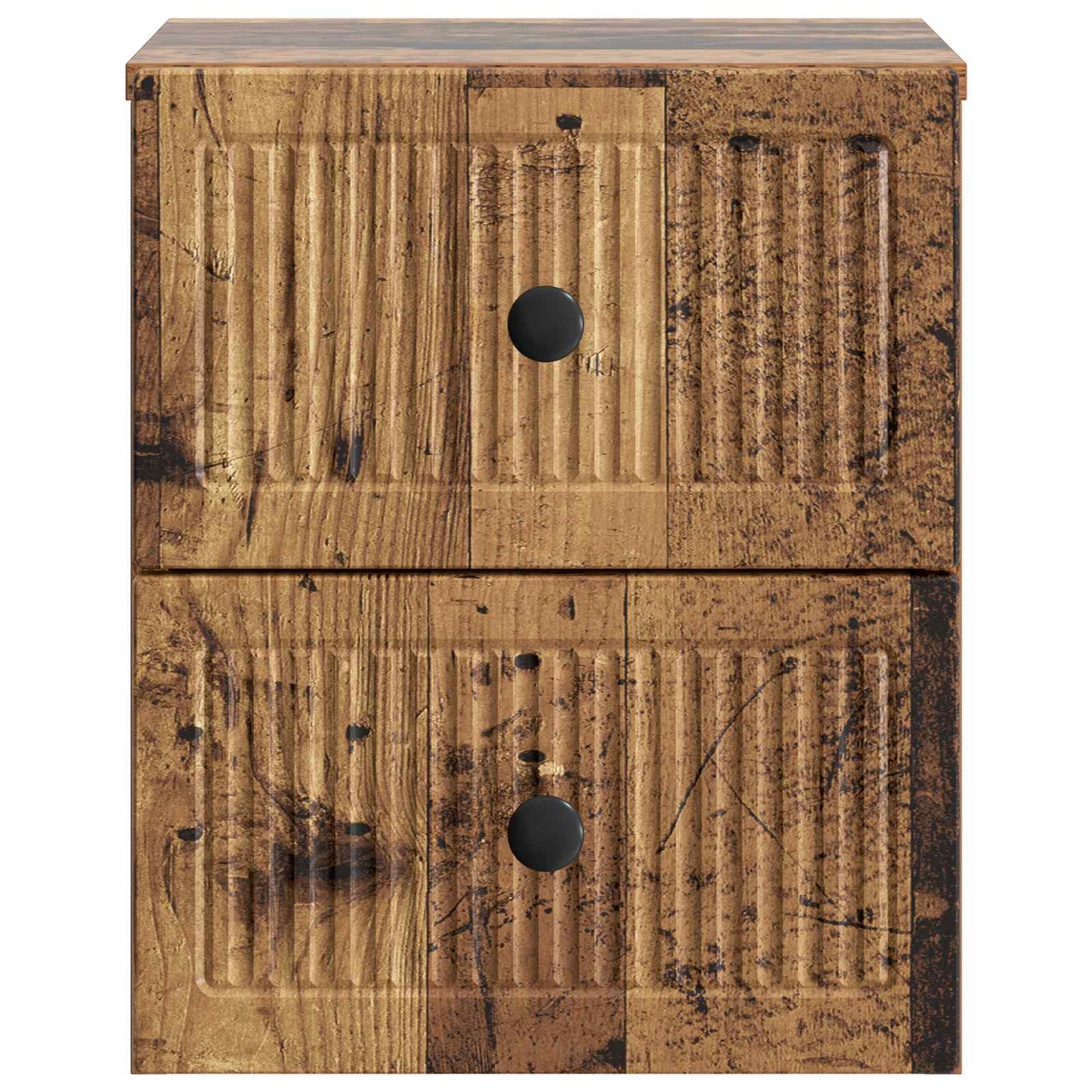 Wall-Mounted Bedside Cabinet 2 pcs Old Wood 33 x 34.5 x 40 cm