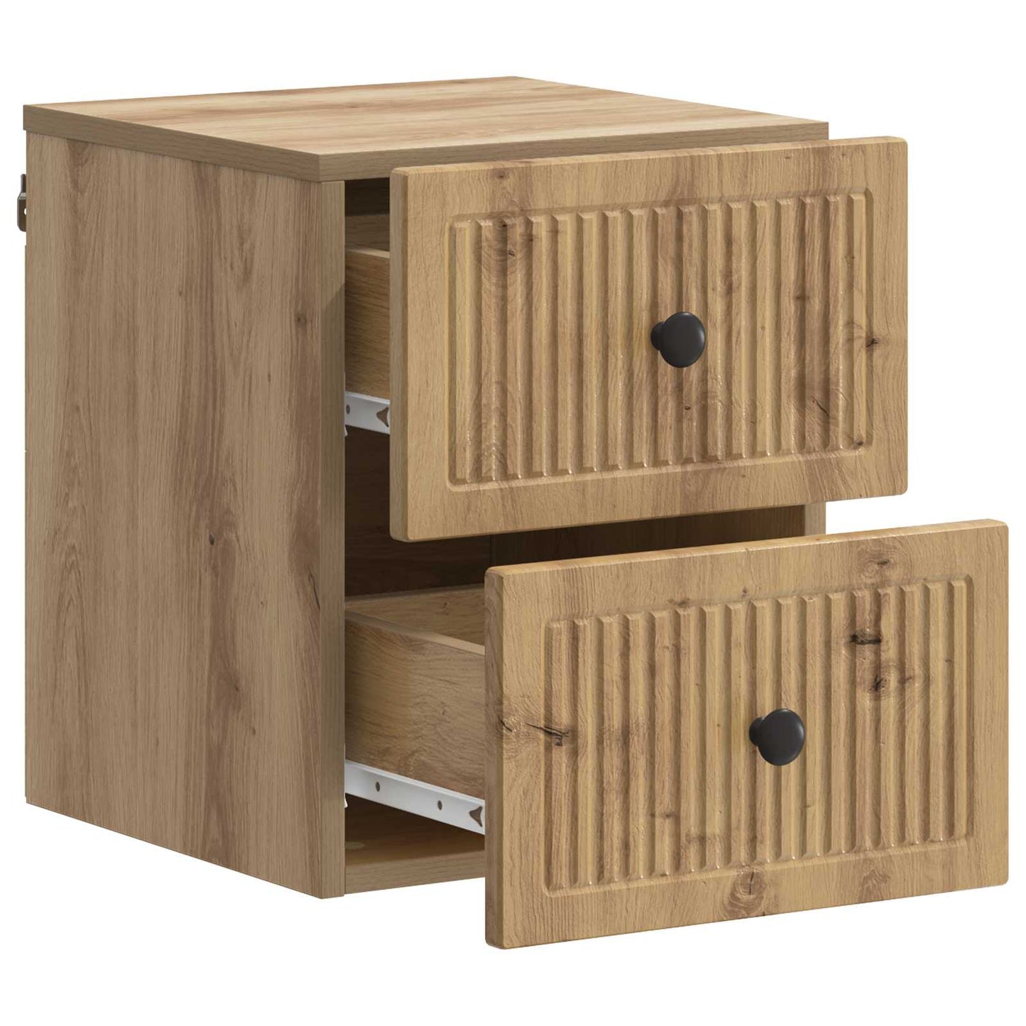Wall-Mounted Bedside Cabinet Artisan Oak 33 x 34.5 x 40 cm