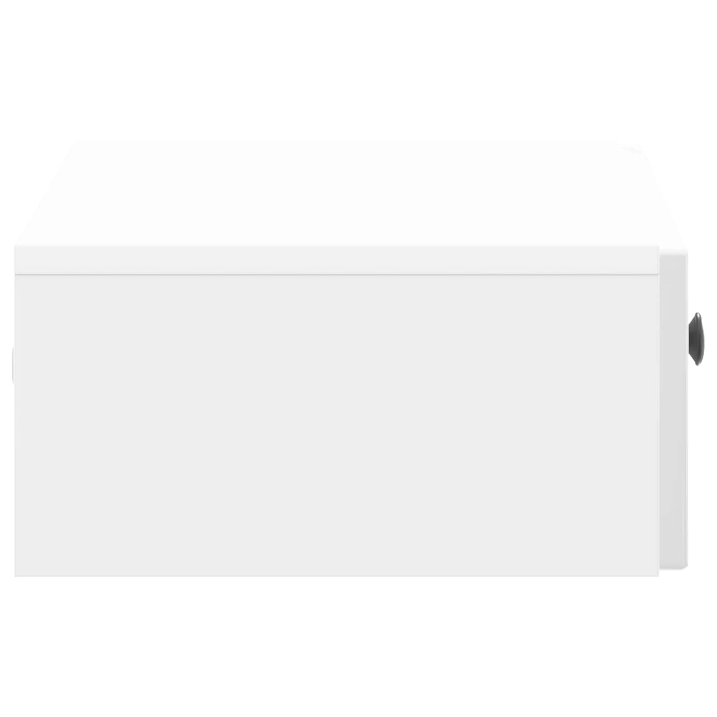 Wall-Mounted Side Table High Gloss White 59 x 34.5 x 17 cm