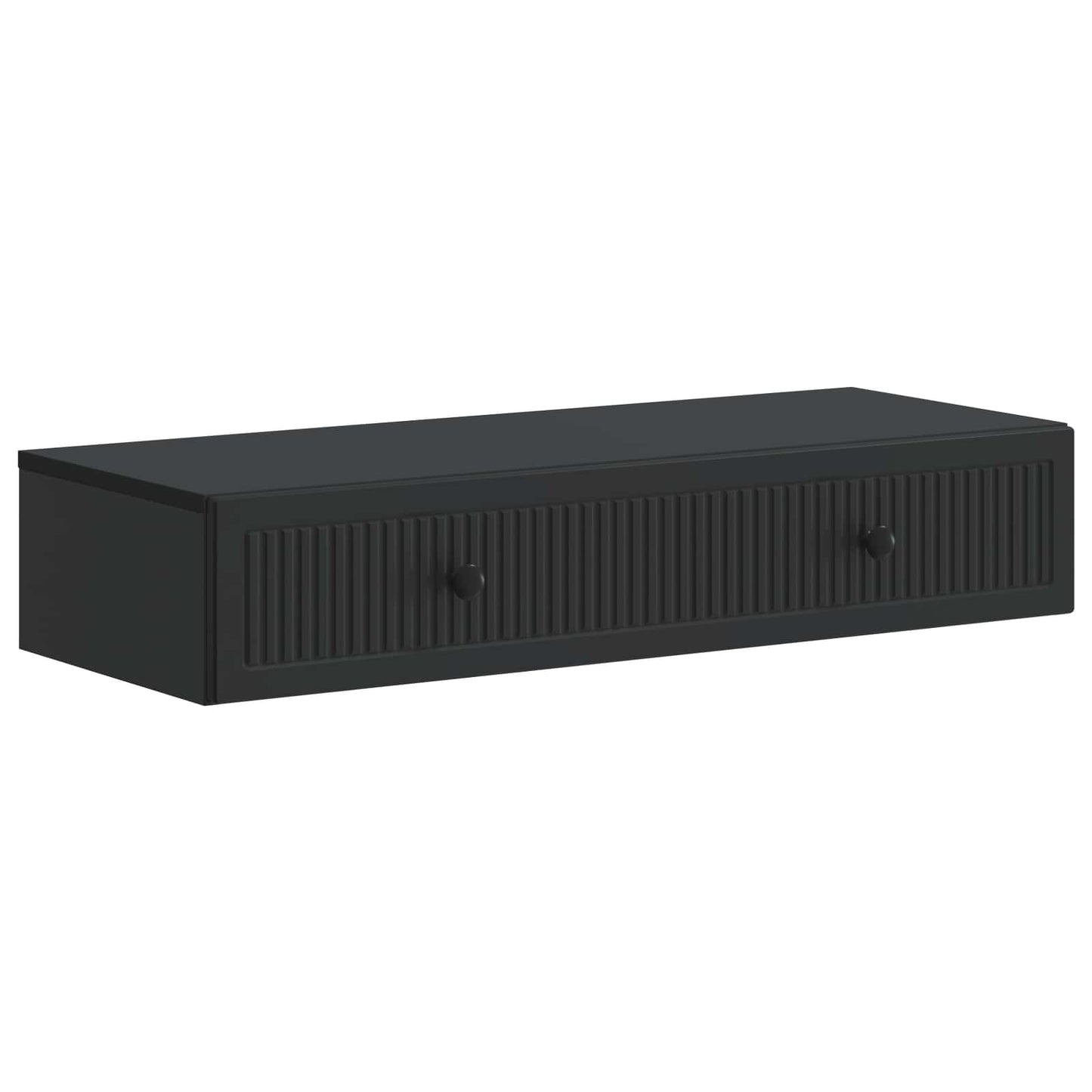 Wall-Mounted Side Table Wall-mounted Black 87.5 x 34.5 x 17 cm
