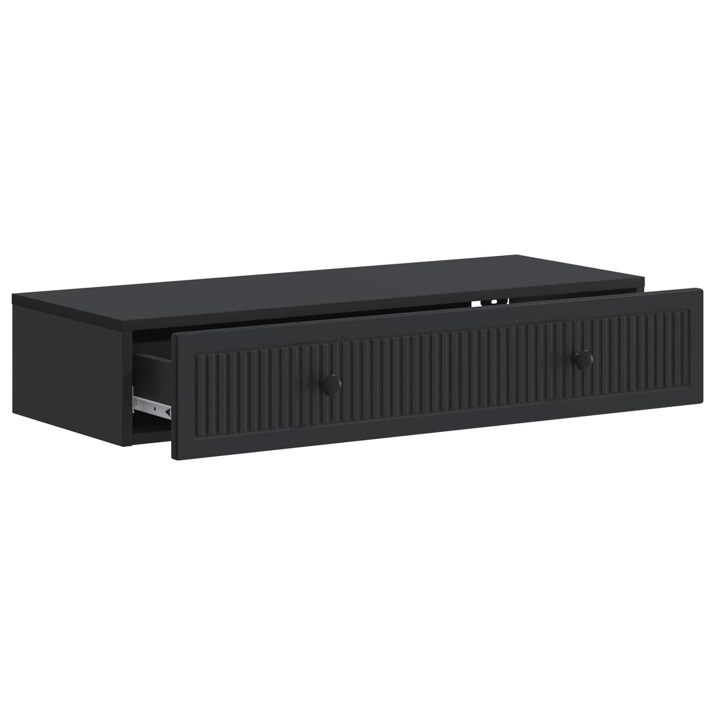Wall-Mounted Side Table Wall-mounted Black 87.5 x 34.5 x 17 cm
