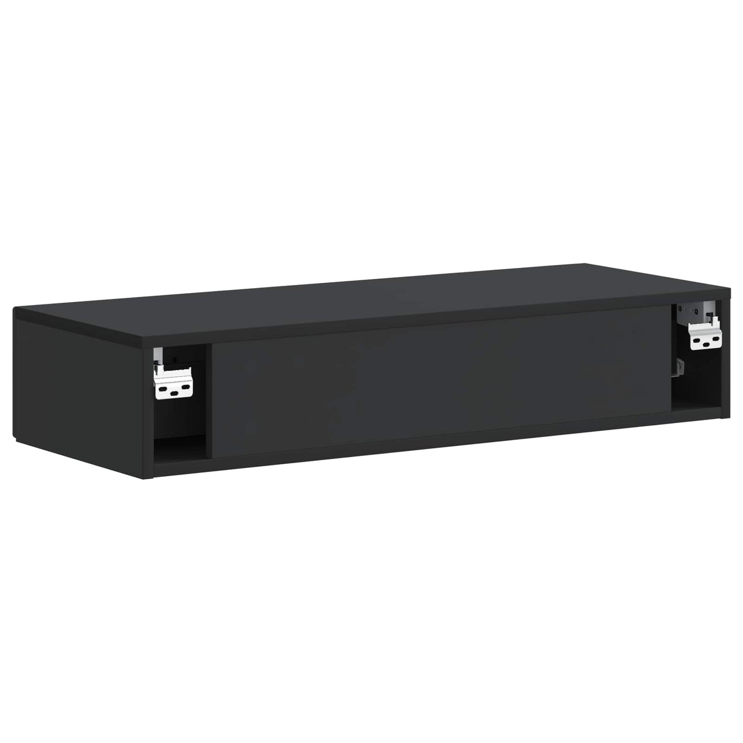 Wall-Mounted Side Table Wall-mounted Black 87.5 x 34.5 x 17 cm