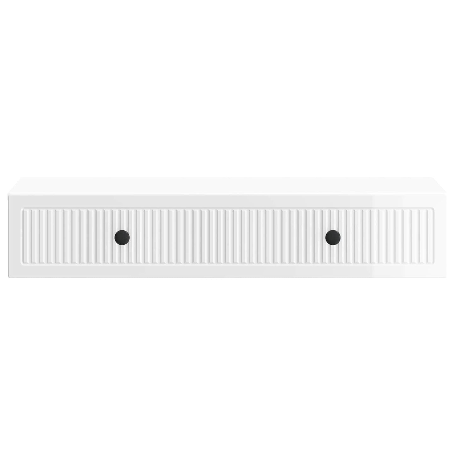 Wall-Mounted Side Table High Gloss White 87.5 x 34.5 x 17 cm