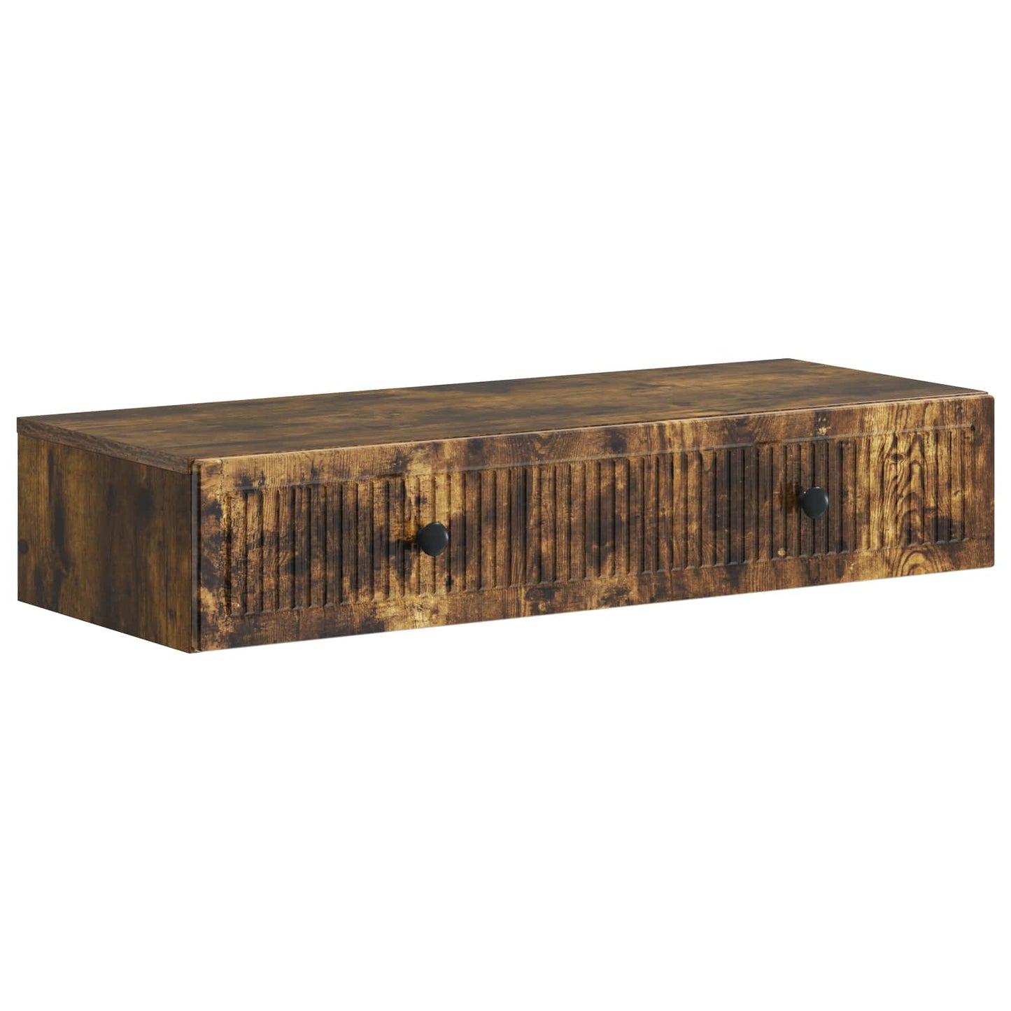 Wall-Mounted Side Table Smoked Oak 87.5 x 34.5 x 17 cm