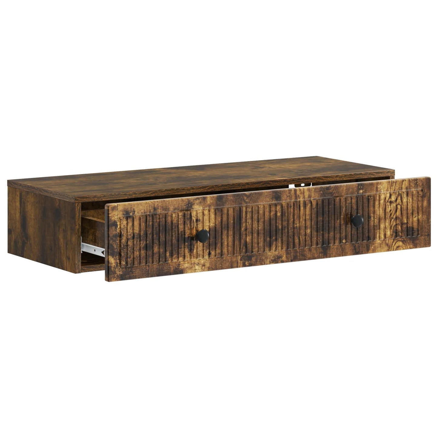 Wall-Mounted Side Table Smoked Oak 87.5 x 34.5 x 17 cm