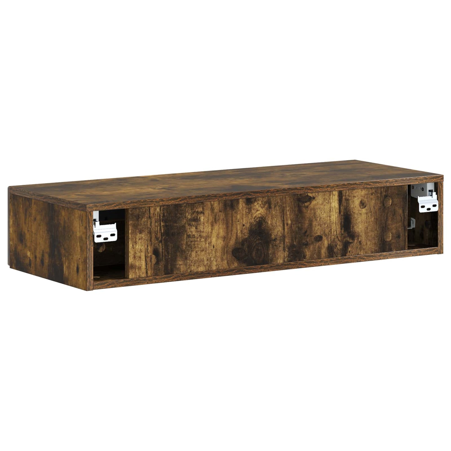 Wall-Mounted Side Table Smoked Oak 87.5 x 34.5 x 17 cm
