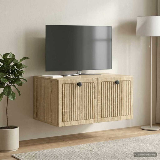 Wall-Mounted TV Cabinet Sonoma Oak 59.5 x 41 x 30 cm