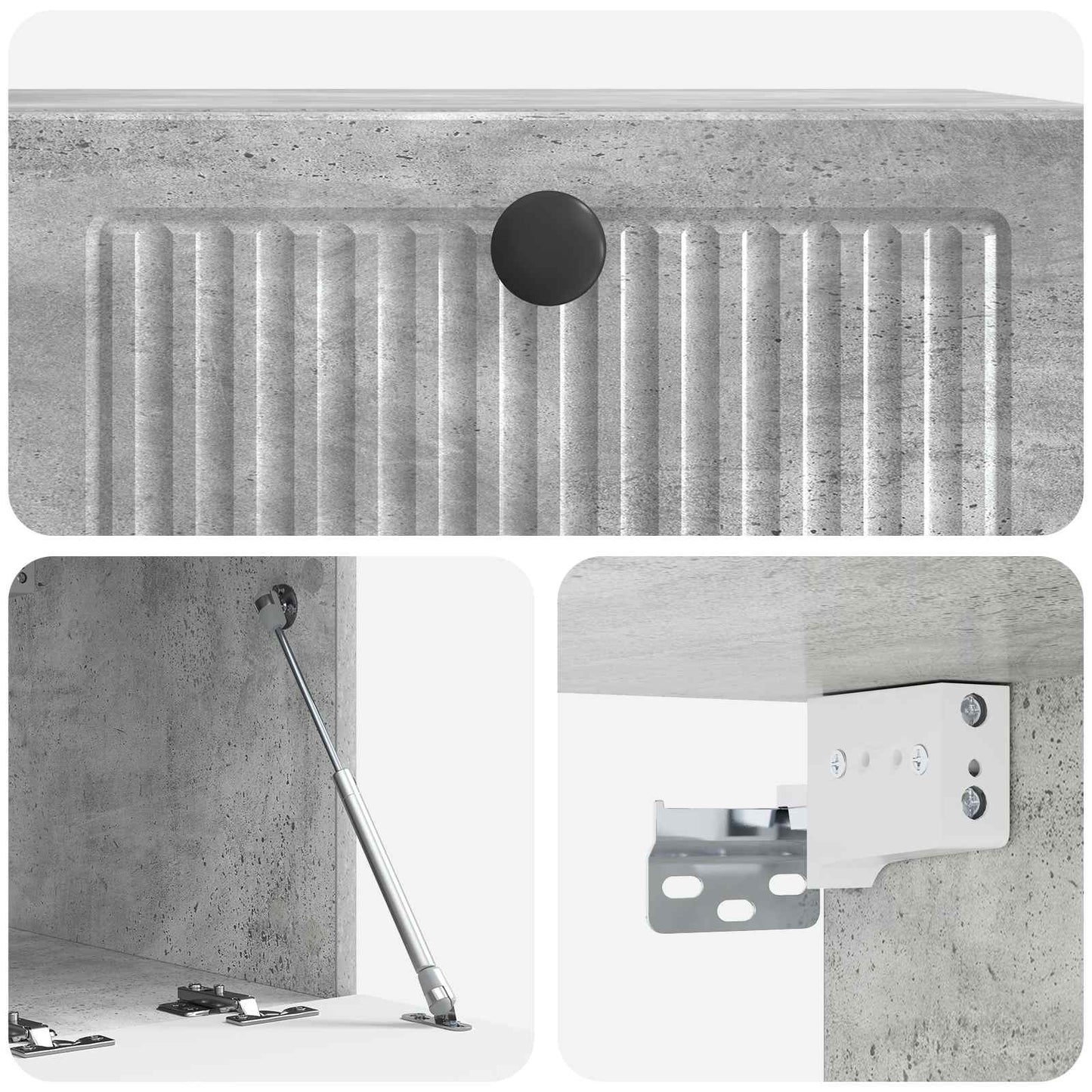 Wall-Mounted TV Cabinet Concrete Grey 59.5 x 41 x 30 cm