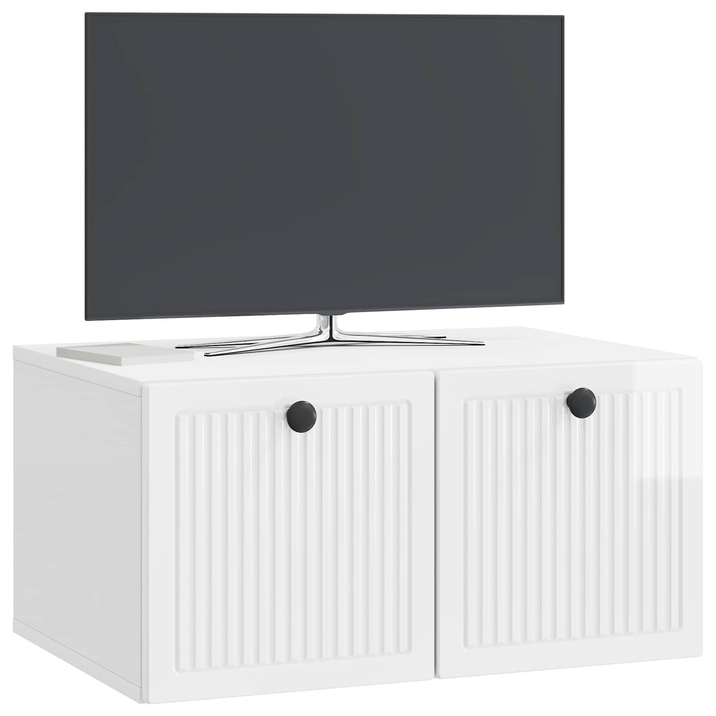 Wall-Mounted TV Cabinet High Gloss White 59.5 x 41 x 30 cm
