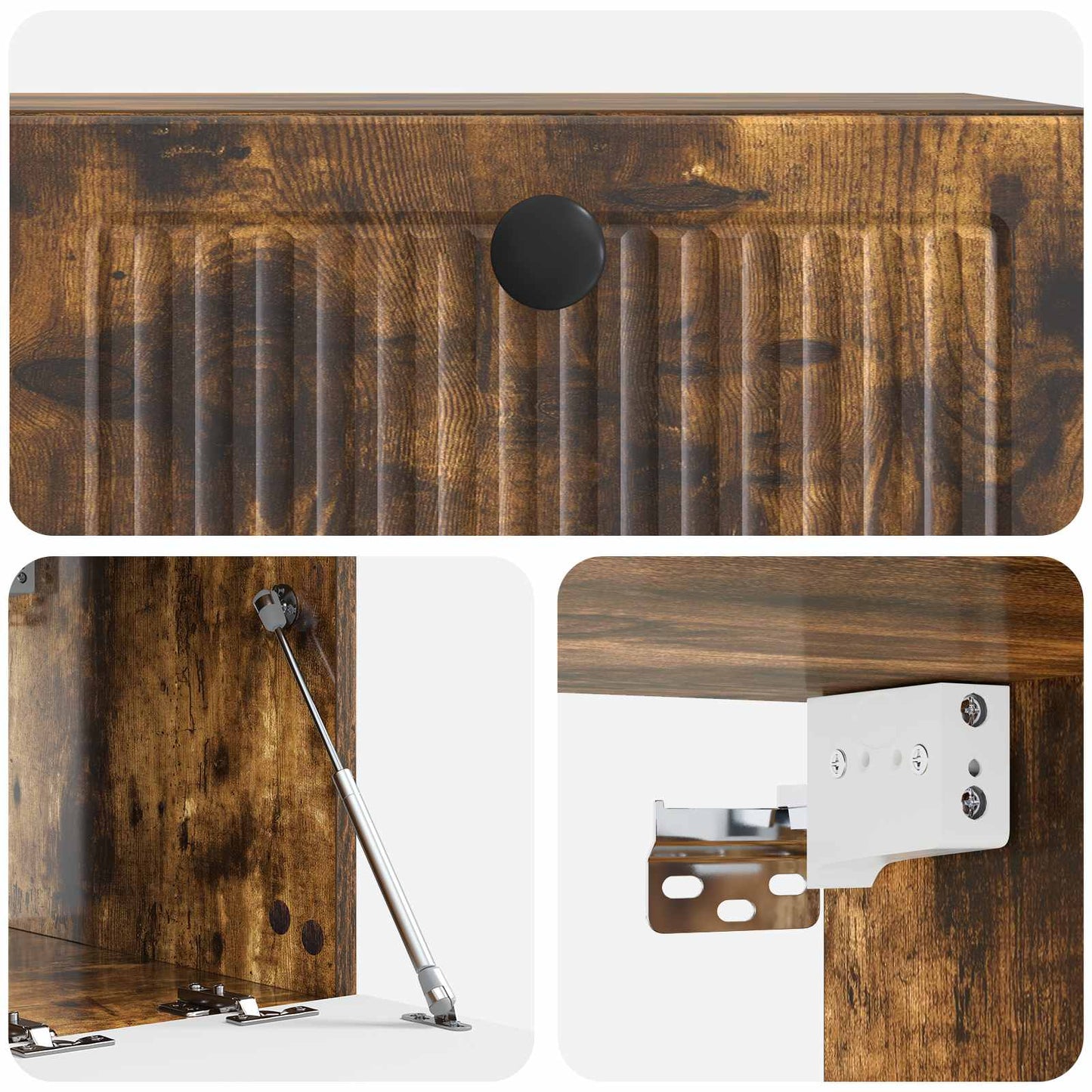 Wall-Mounted TV Cabinet Smoked Oak 59.5 x 41 x 30 cm