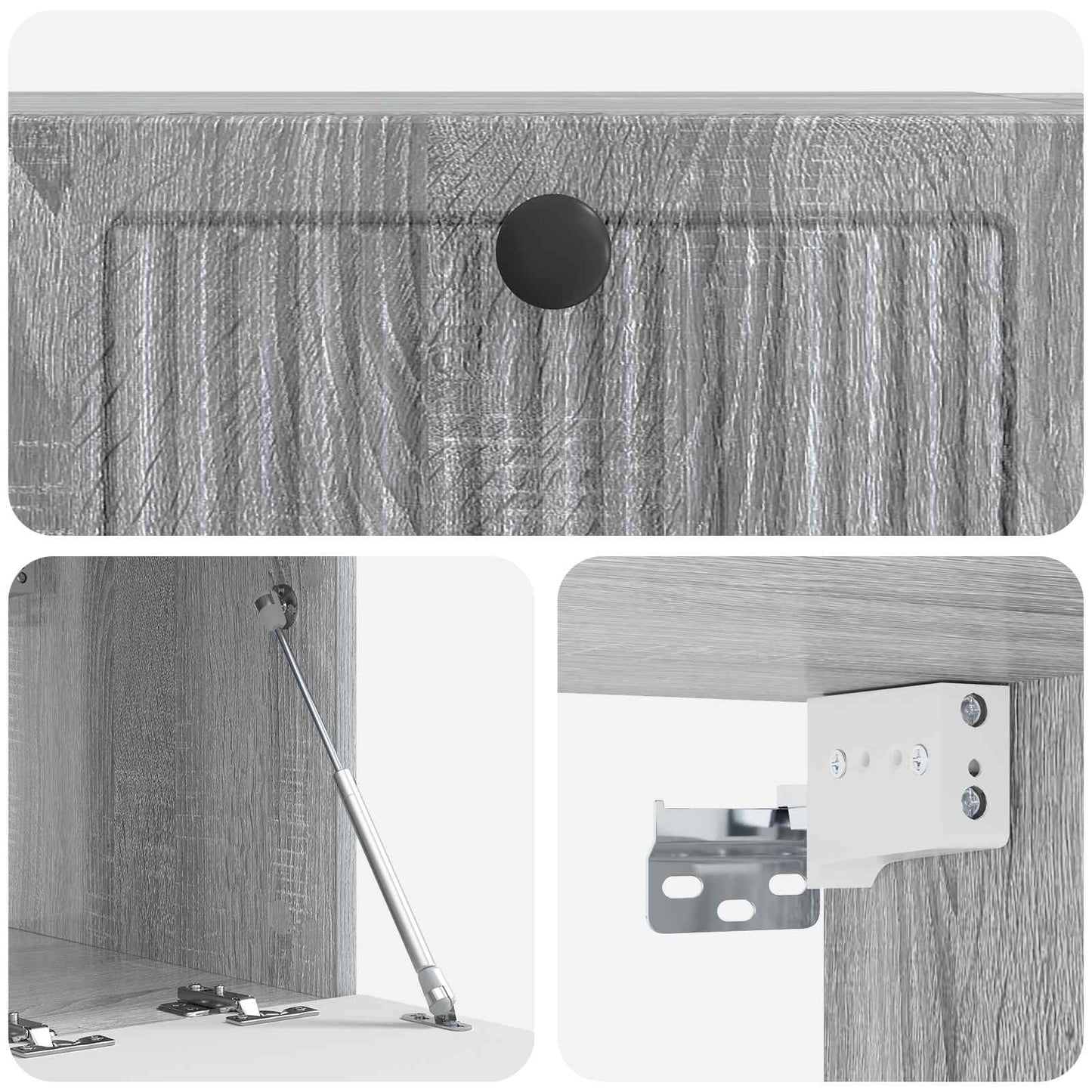 Wall-Mounted TV Cabinet Grey Sonoma 59.5 x 41 x 30 cm