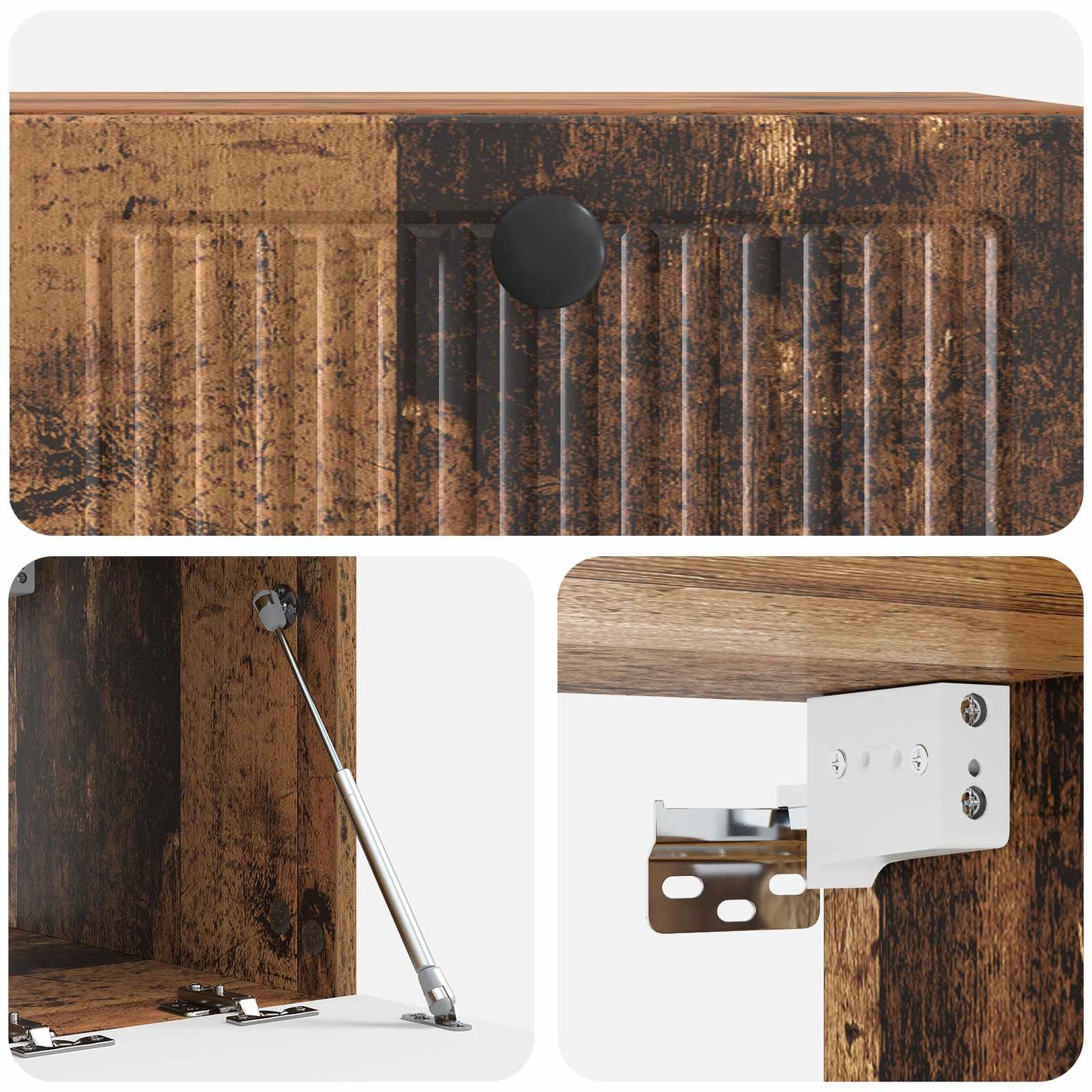 Wall-Mounted TV Cabinet Wall-mounted Old Wood 59.5 x 41 x 30 cm