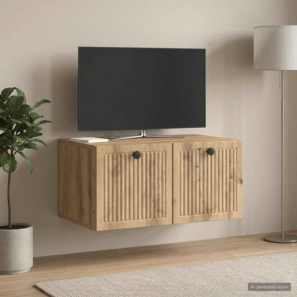Wall-Mounted TV Cabinet 59.5 x 41 x 30 cm Artisan Oak