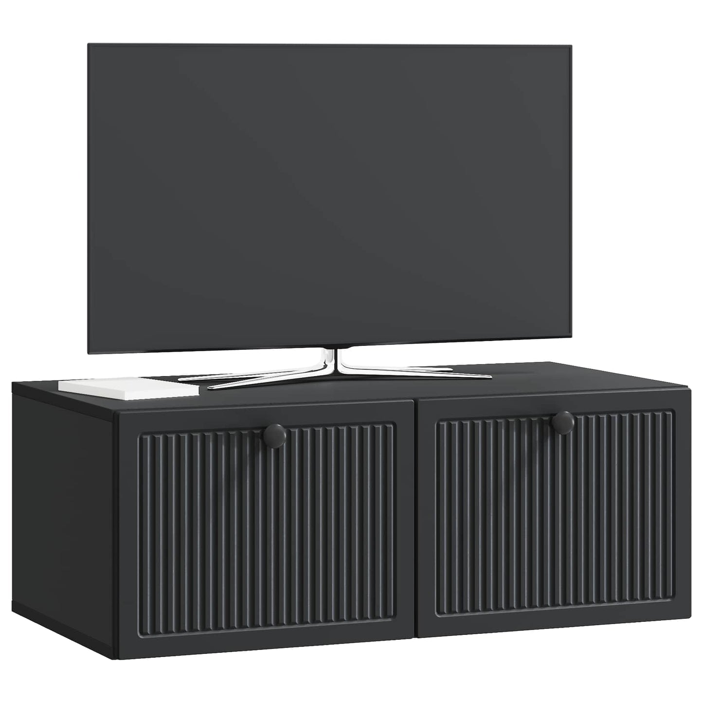 Wall-Mounted TV Cabinet Black 78.5 x 41 x 30 cm Engineered Wood