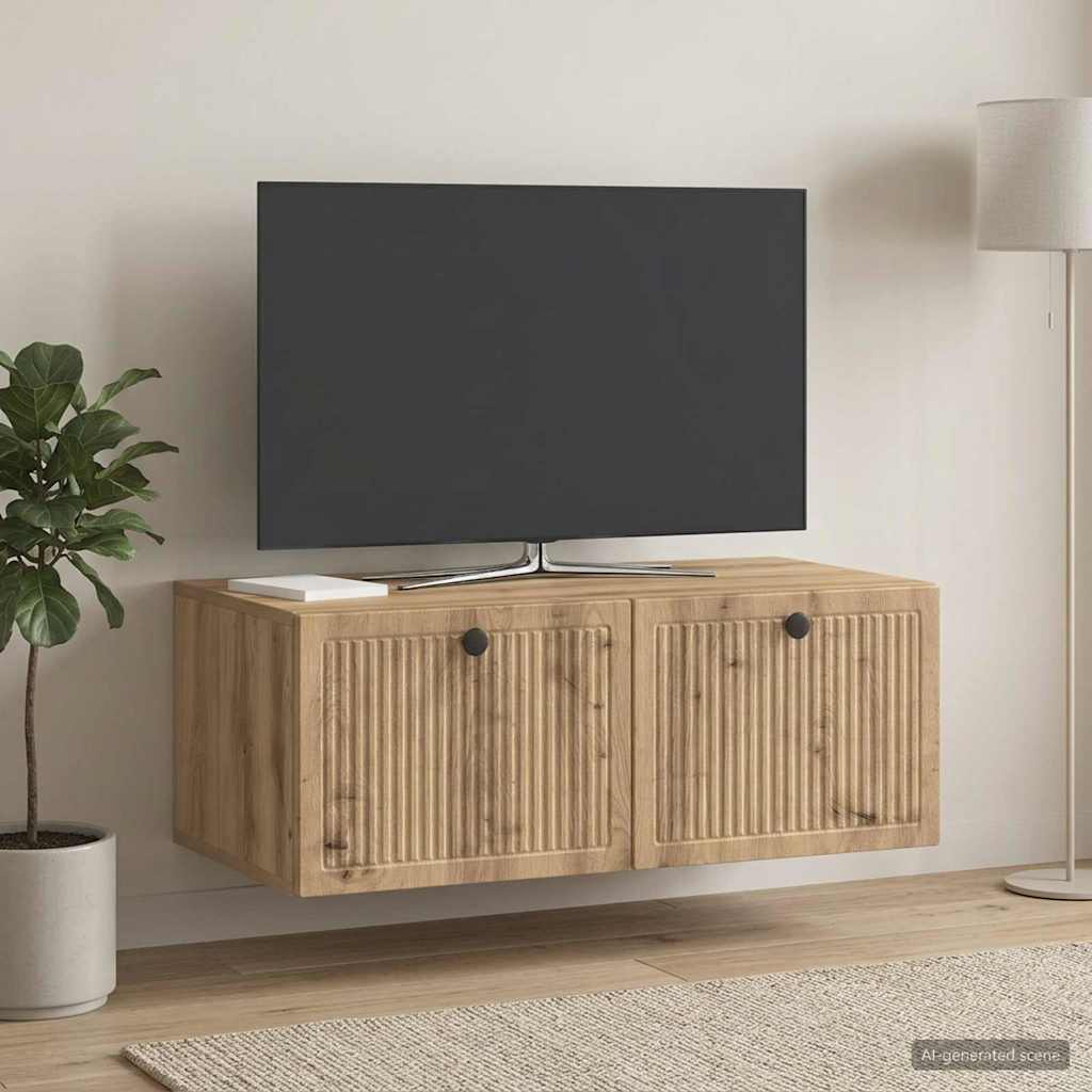 Wall-Mounted TV Cabinet 78.5 x 41 x 30 cm Artisan Oak