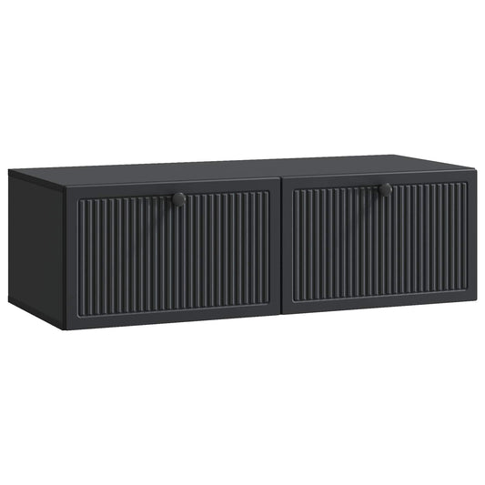 Wall-Mounted TV Cabinet Black 98 x 41 x 30 cm Engineered Wood