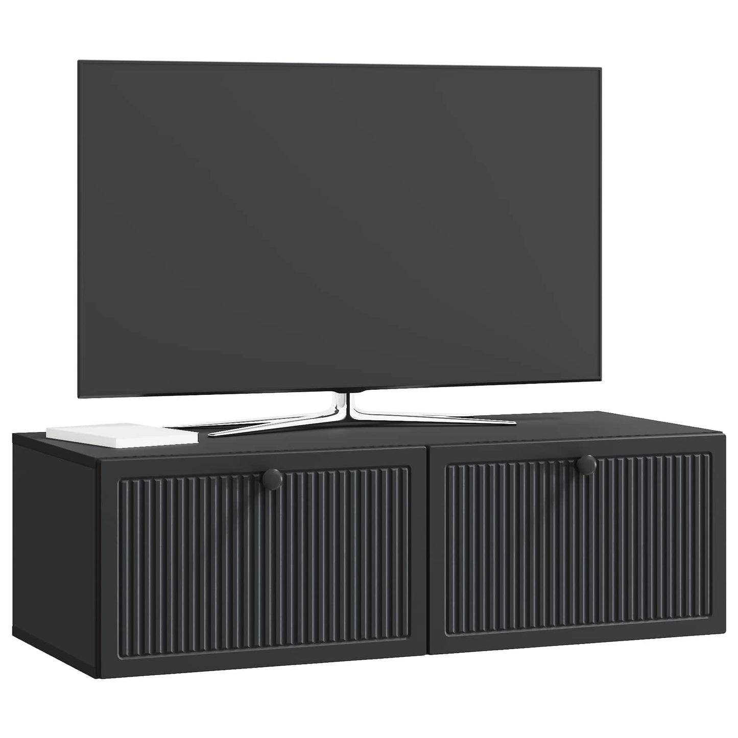 Wall-Mounted TV Cabinet Black 98 x 41 x 30 cm Engineered Wood