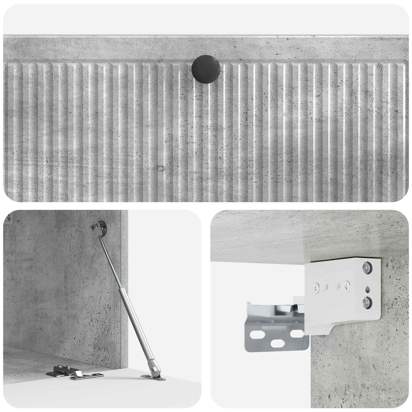 Wall-Mounted TV Cabinet Concrete Grey 98 x 41 x 30 cm