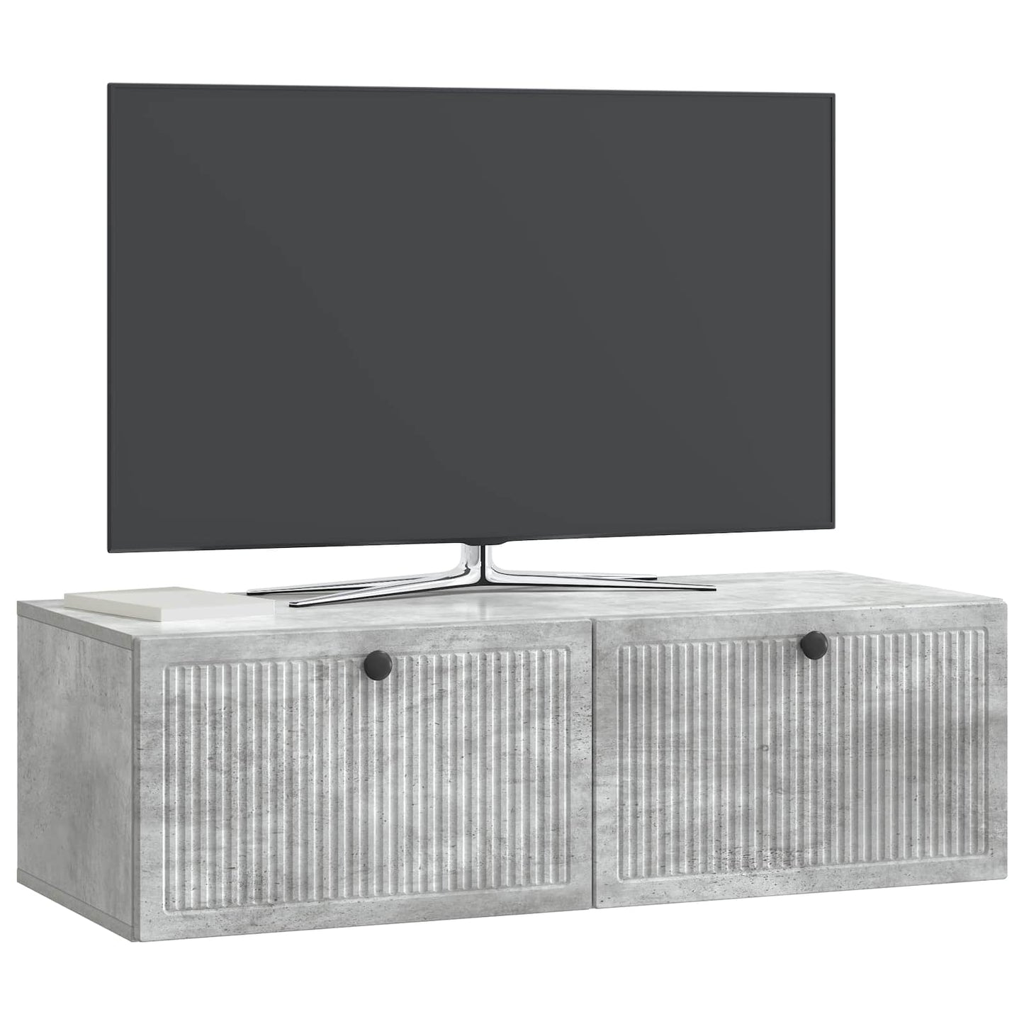Wall-Mounted TV Cabinet Concrete Grey 98 x 41 x 30 cm