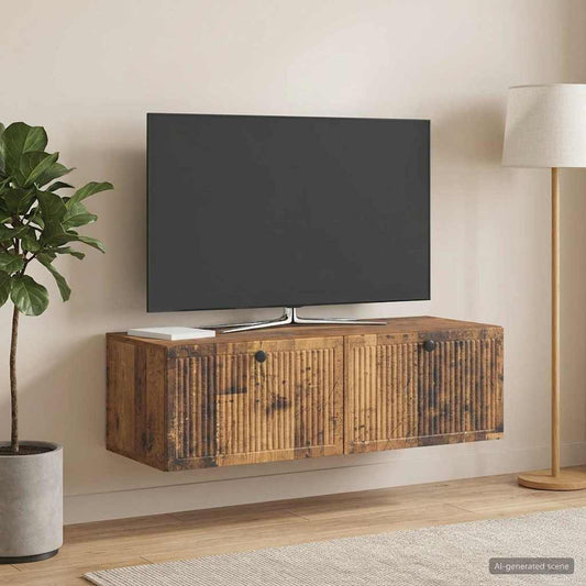 Wall-Mounted TV Cabinet Wall-mounted Old Wood 98 x 41 x 30 cm