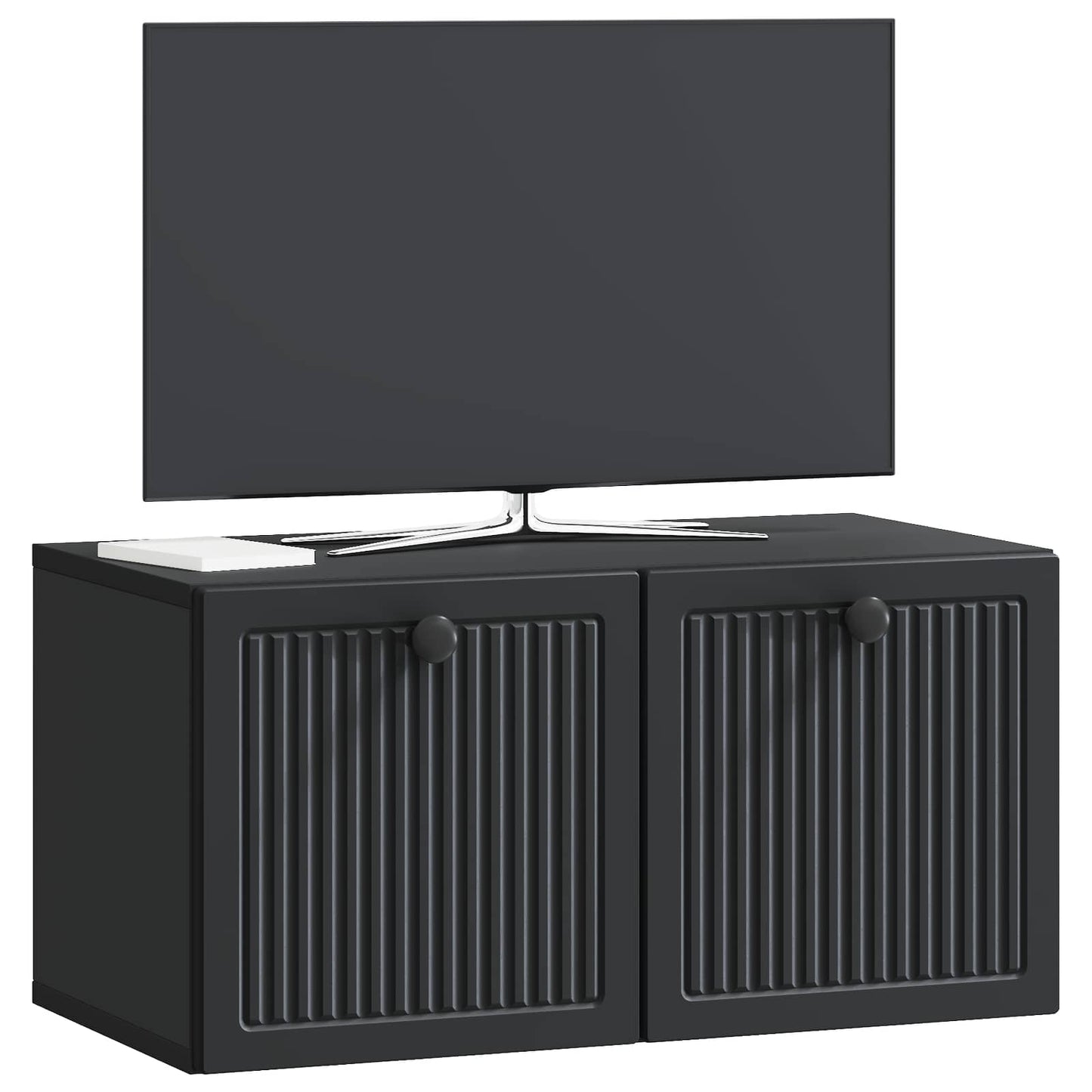 Wall-Mounted TV Cabinet Black 59.5 x 31 x 30 cm Engineered Wood