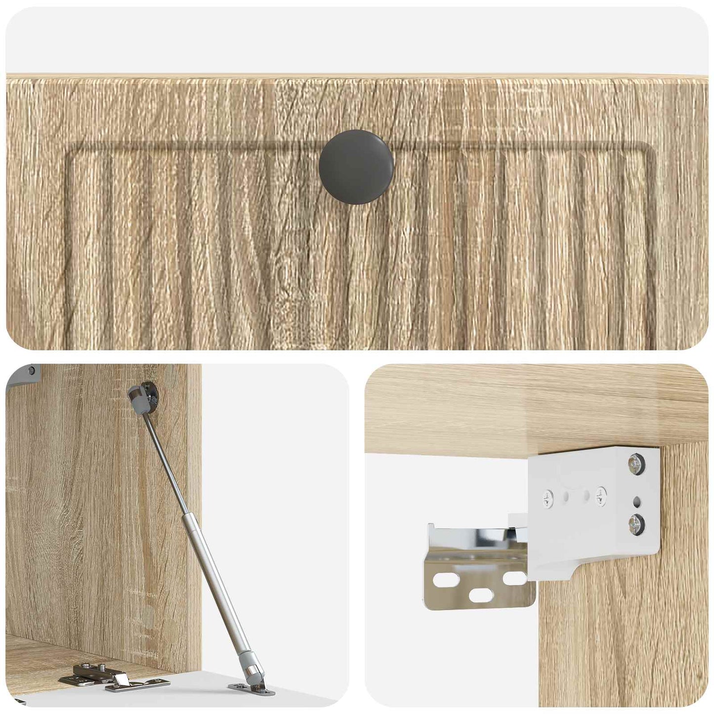 Wall-Mounted TV Cabinet Sonoma Oak 59.5 x 31 x 30 cm