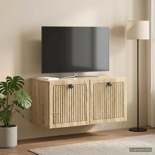 Wall-Mounted TV Cabinet Sonoma Oak 59.5 x 31 x 30 cm