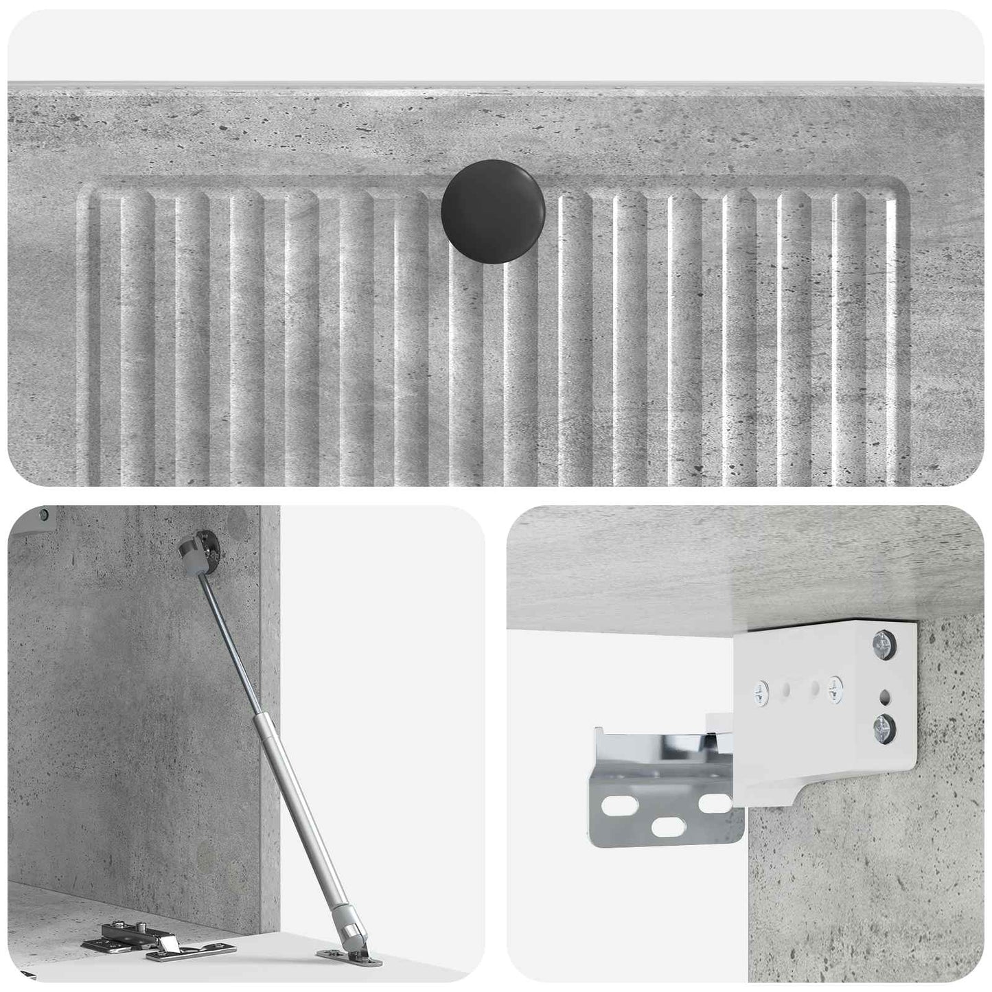 Wall-Mounted TV Cabinet Concrete Grey 59.5 x 31 x 30 cm