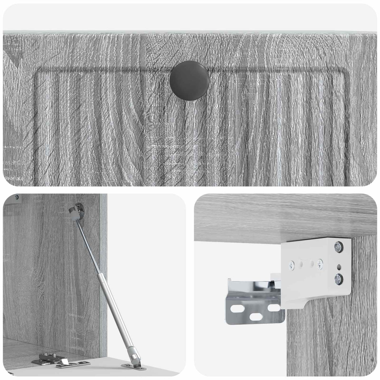 Wall-Mounted TV Cabinet Grey Sonoma 59.5 x 31 x 30 cm