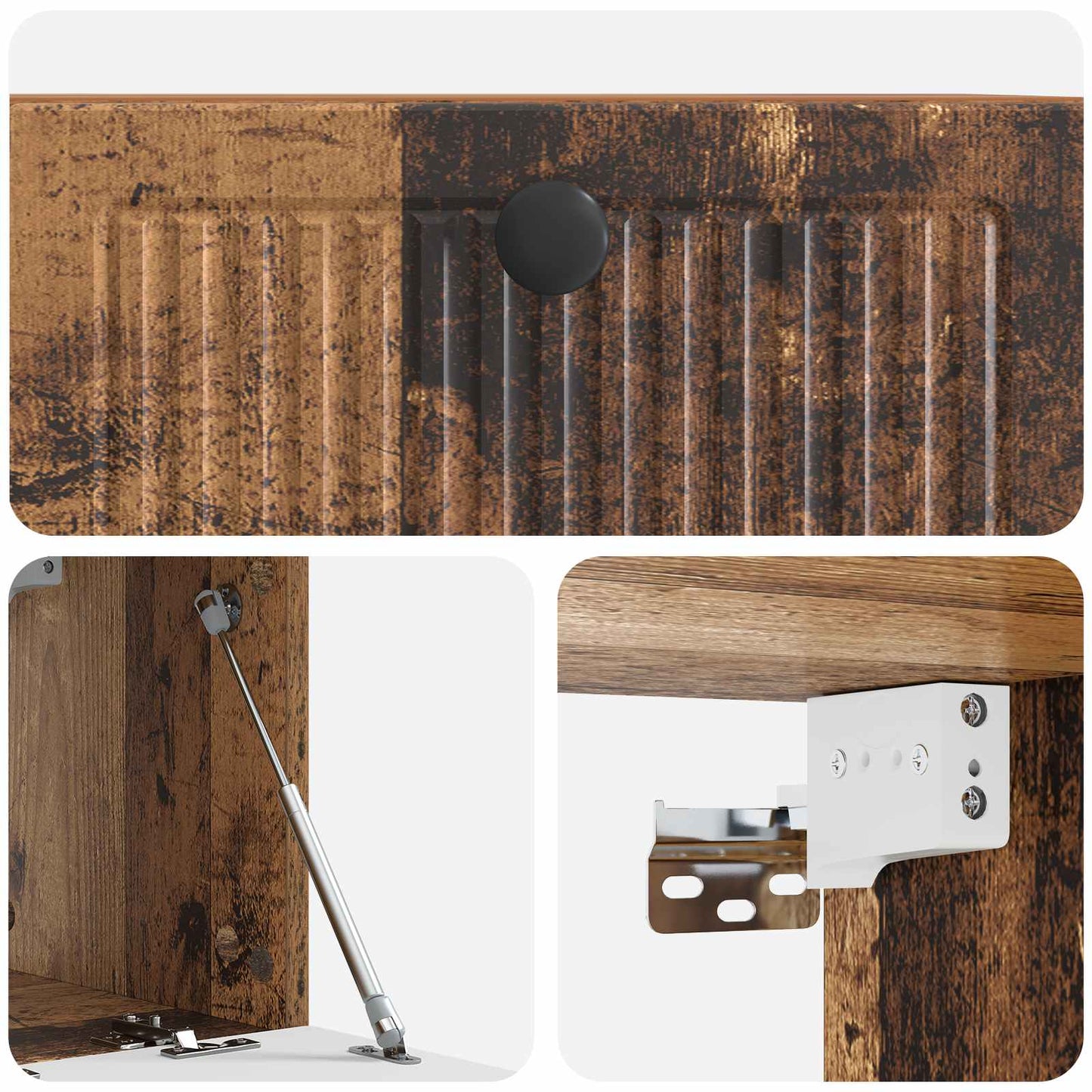 Wall-Mounted TV Cabinet Wall-mounted Old Wood 59.5 x 31 x 30 cm