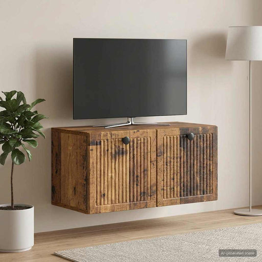 Wall-Mounted TV Cabinet Wall-mounted Old Wood 59.5 x 31 x 30 cm
