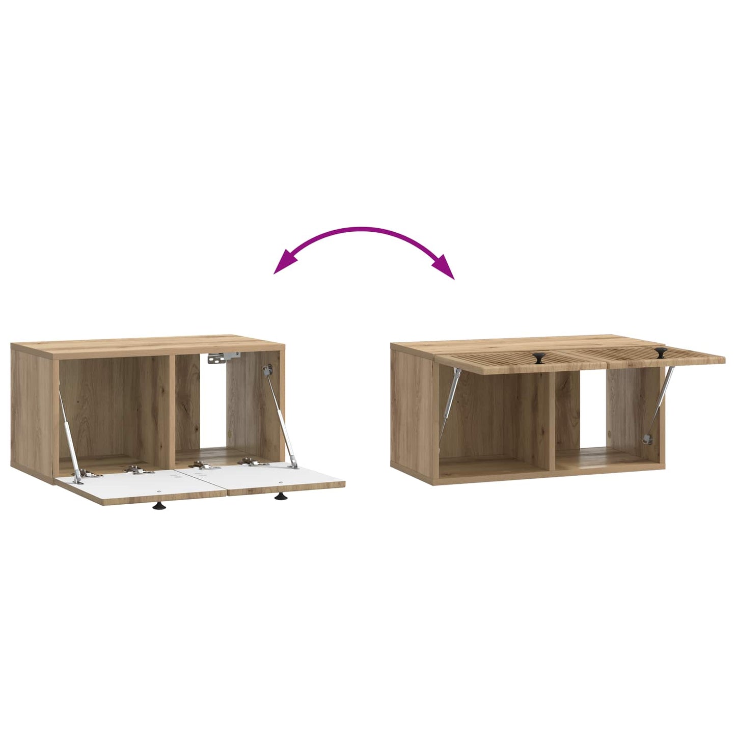 Wall-Mounted TV Cabinet Artisan Oak 59.5 x 31 x 30 cm