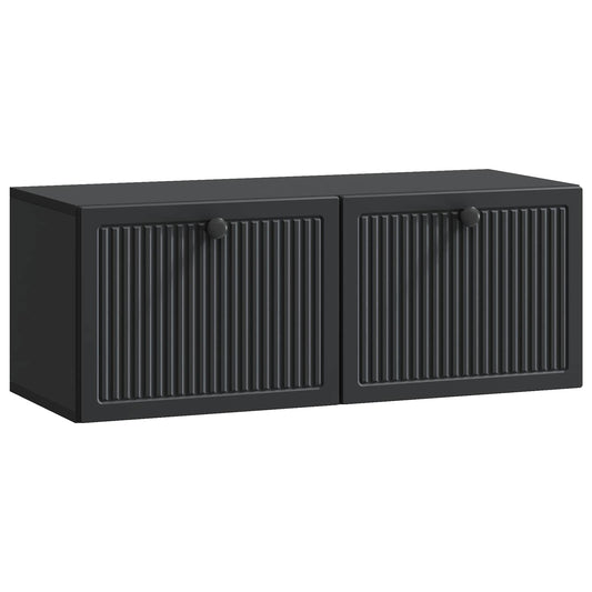 Wall-Mounted TV Cabinet Black 78.5 x 31 x 30 cm Engineered Wood
