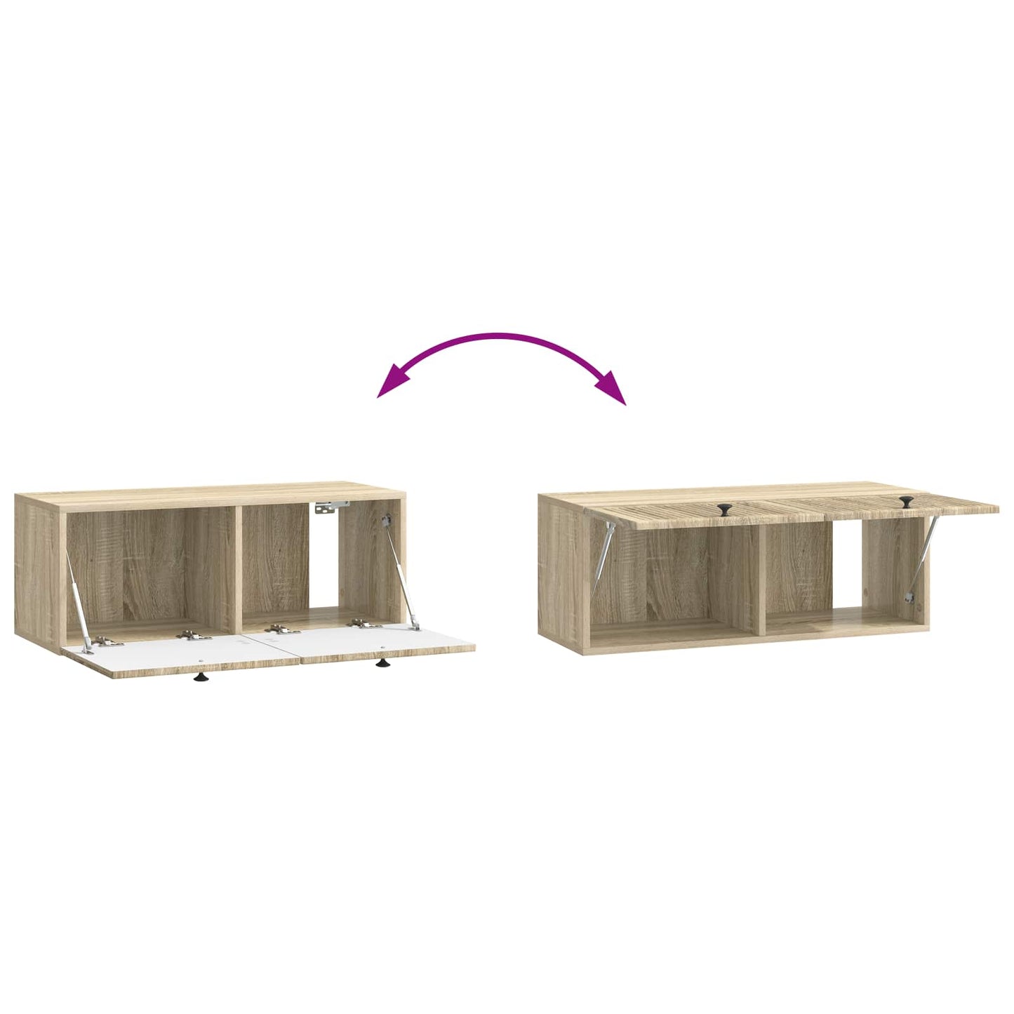 Wall-Mounted TV Cabinet Sonoma Oak 78.5 x 31 x 30 cm