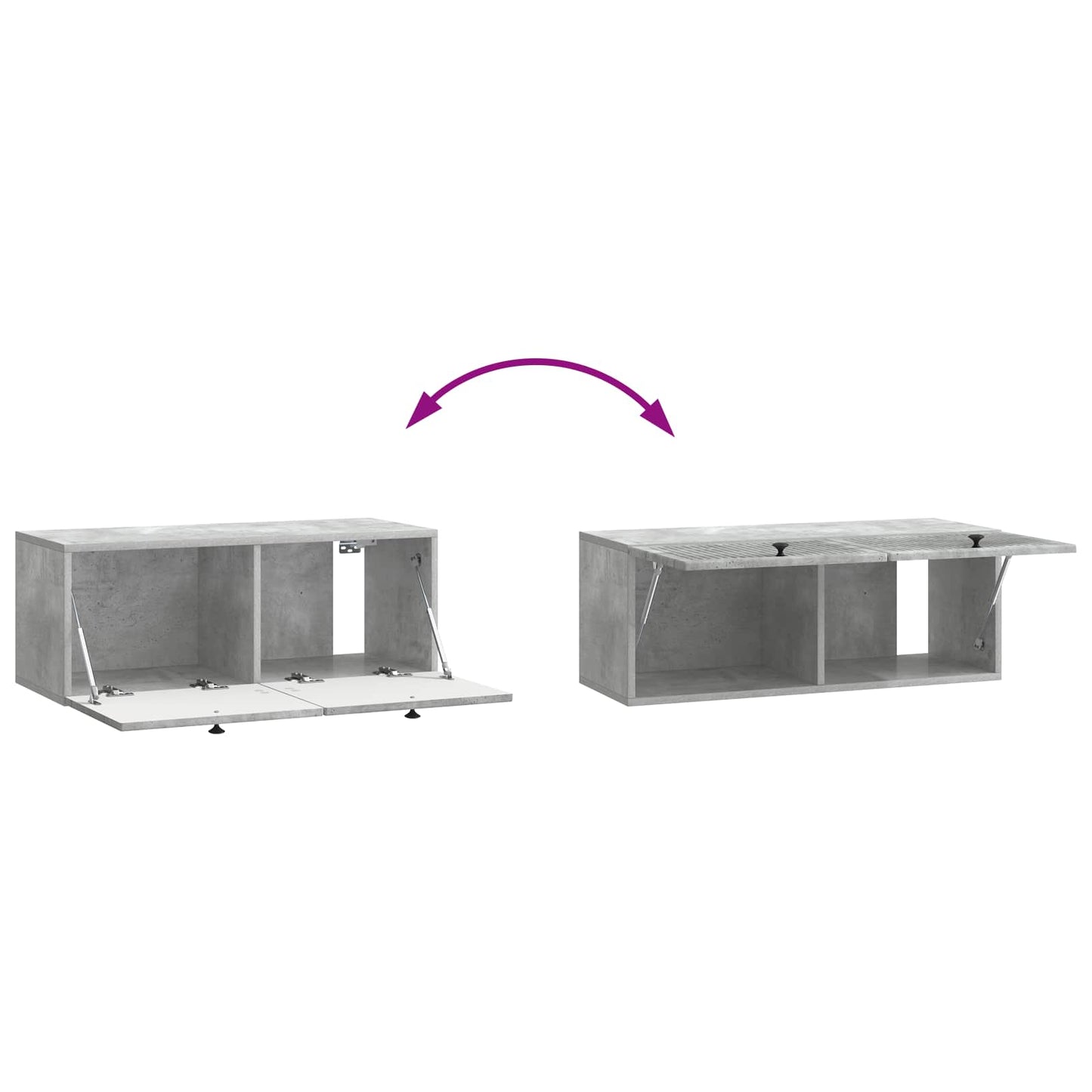Wall-Mounted TV Cabinet Concrete Grey 78.5 x 31 x 30 cm