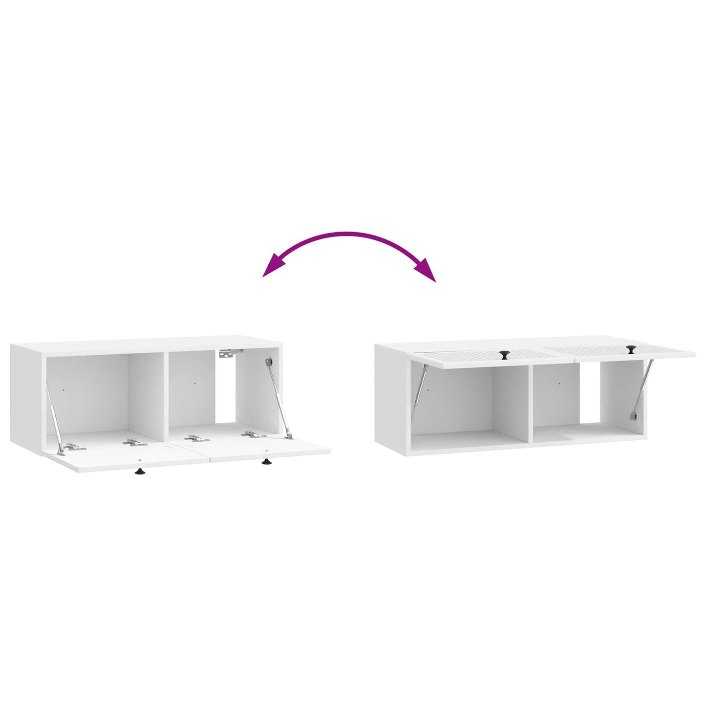 Wall-Mounted TV Cabinet High Gloss White 78.5 x 31 x 30 cm