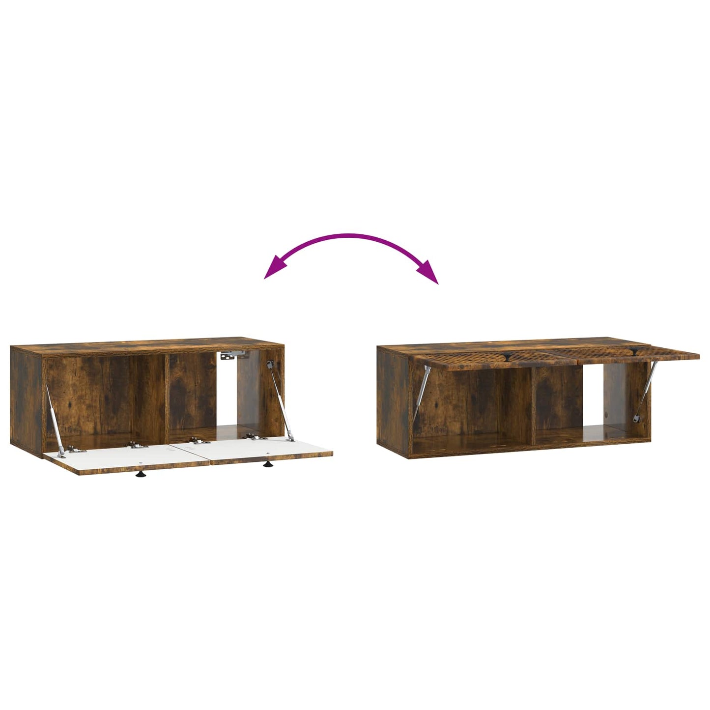 Wall-Mounted TV Cabinet Smoked Oak 78.5 x 31 x 30 cm