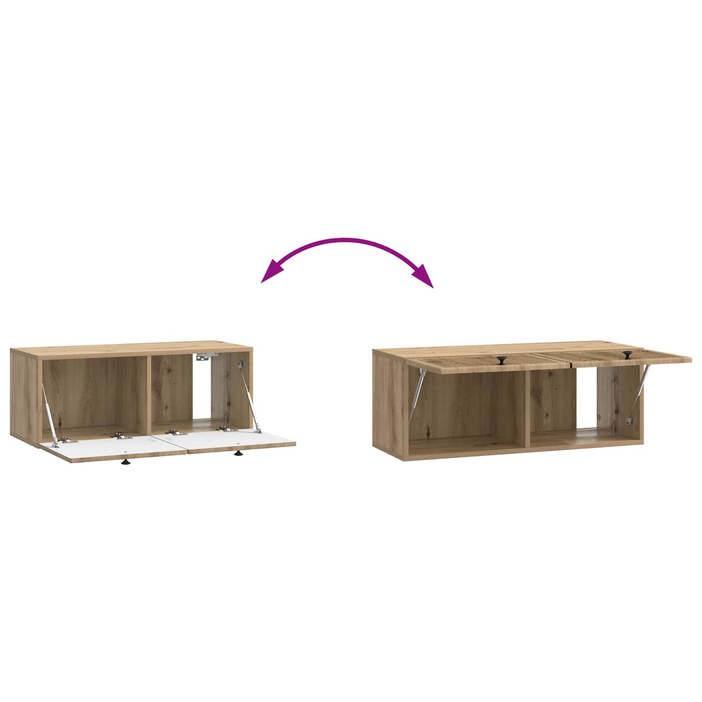 Wall-Mounted TV Cabinet Artisan Oak 78.5 x 31 x 30 cm